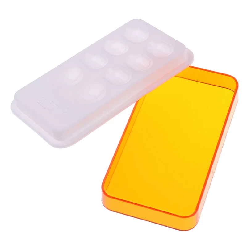 1pc 8 Holes Dental Veneer Storage Box Teeth Patch Shading Light Storage Case Denture Retainer Molar Boxes