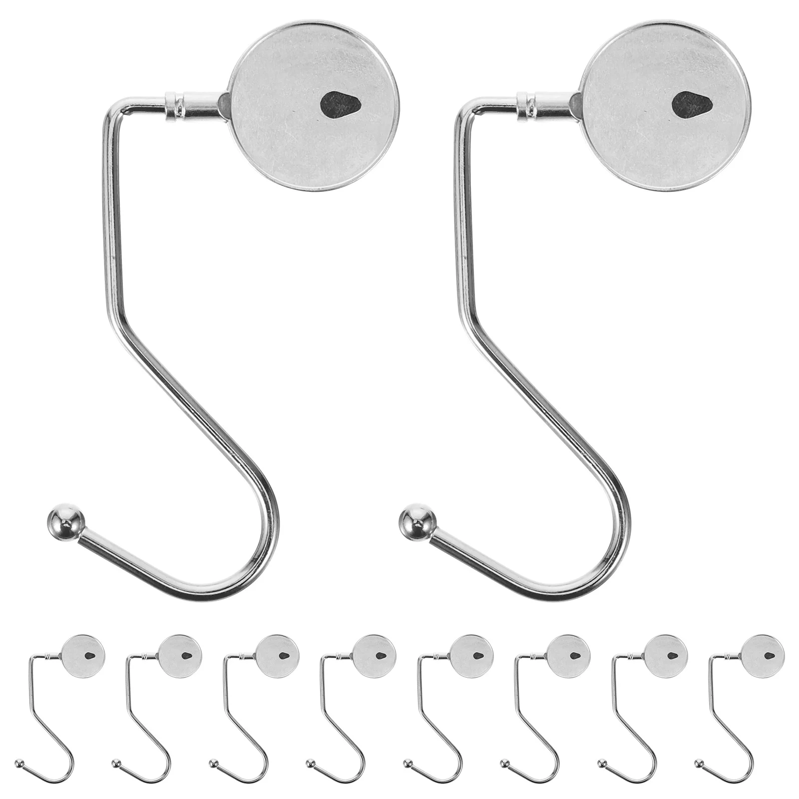 

10 Pcs Anti Skid Desk Hooks for Purse Handbag Tote Strong Hold Easy Install No Hole Punching Office Student Bag Hangers Portable