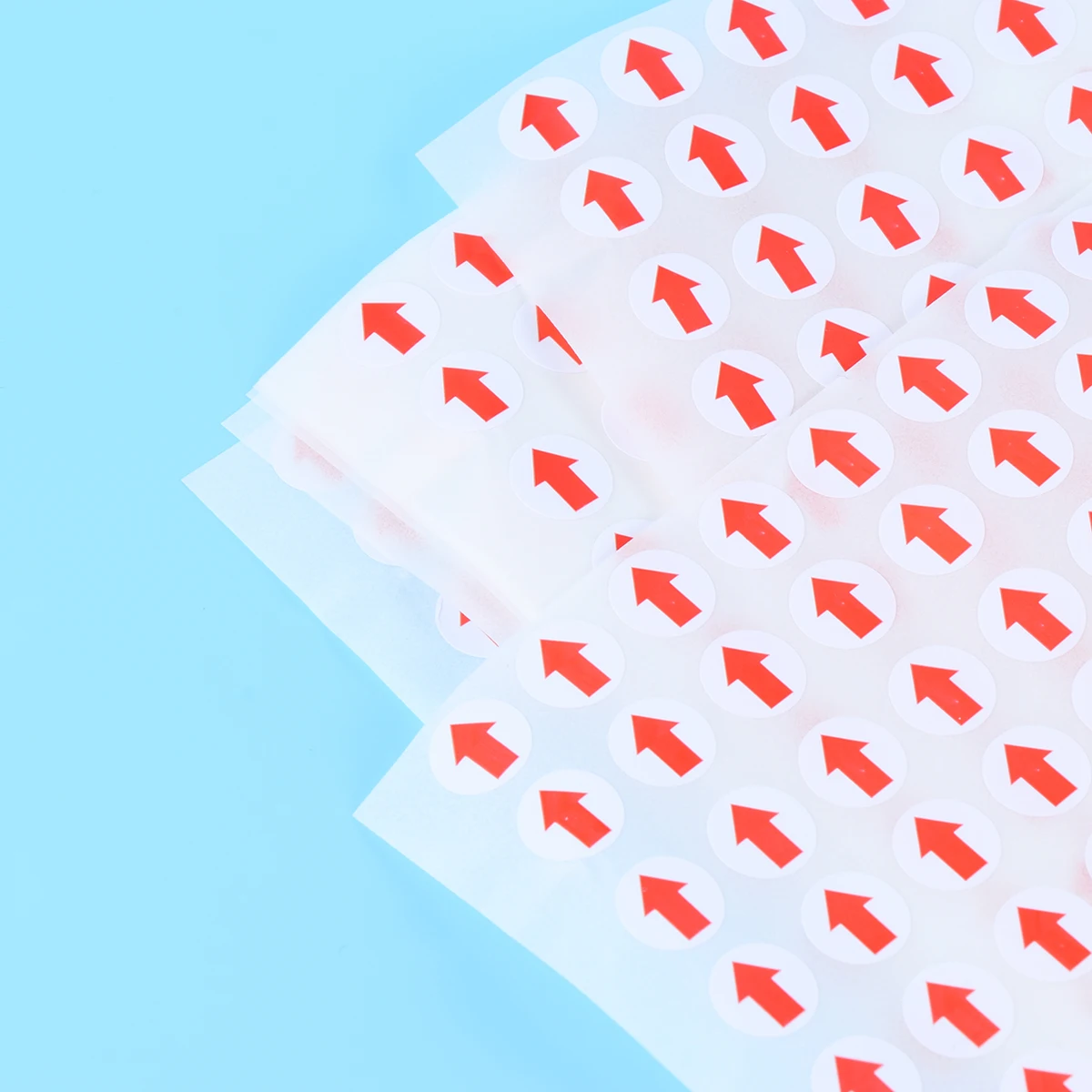 

3200pcs Red Arrow Labels Bright Colorful Stickers for Round Adhesive Defect Indicator Office Factory Home Use