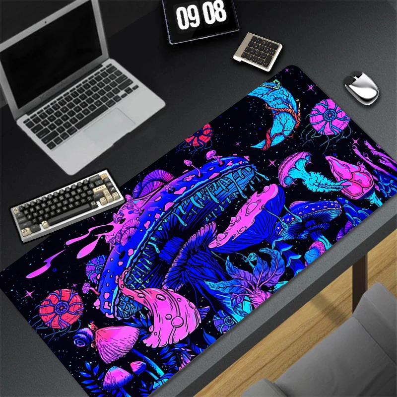 

Mouse Pad anti-slip Durable Desk Mat Offices PC Accessories Psychedelic Mushrooms Keyboard Pad Purple Mouse Mat Tapis De Bureau