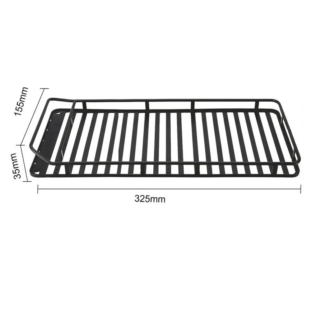 RC Car Upgrade Accessory Metal Roof Rack Luggage Rack W/ Light For 1/10 Scale Rock Crawler Toys Truck 4WD Gelande II D110