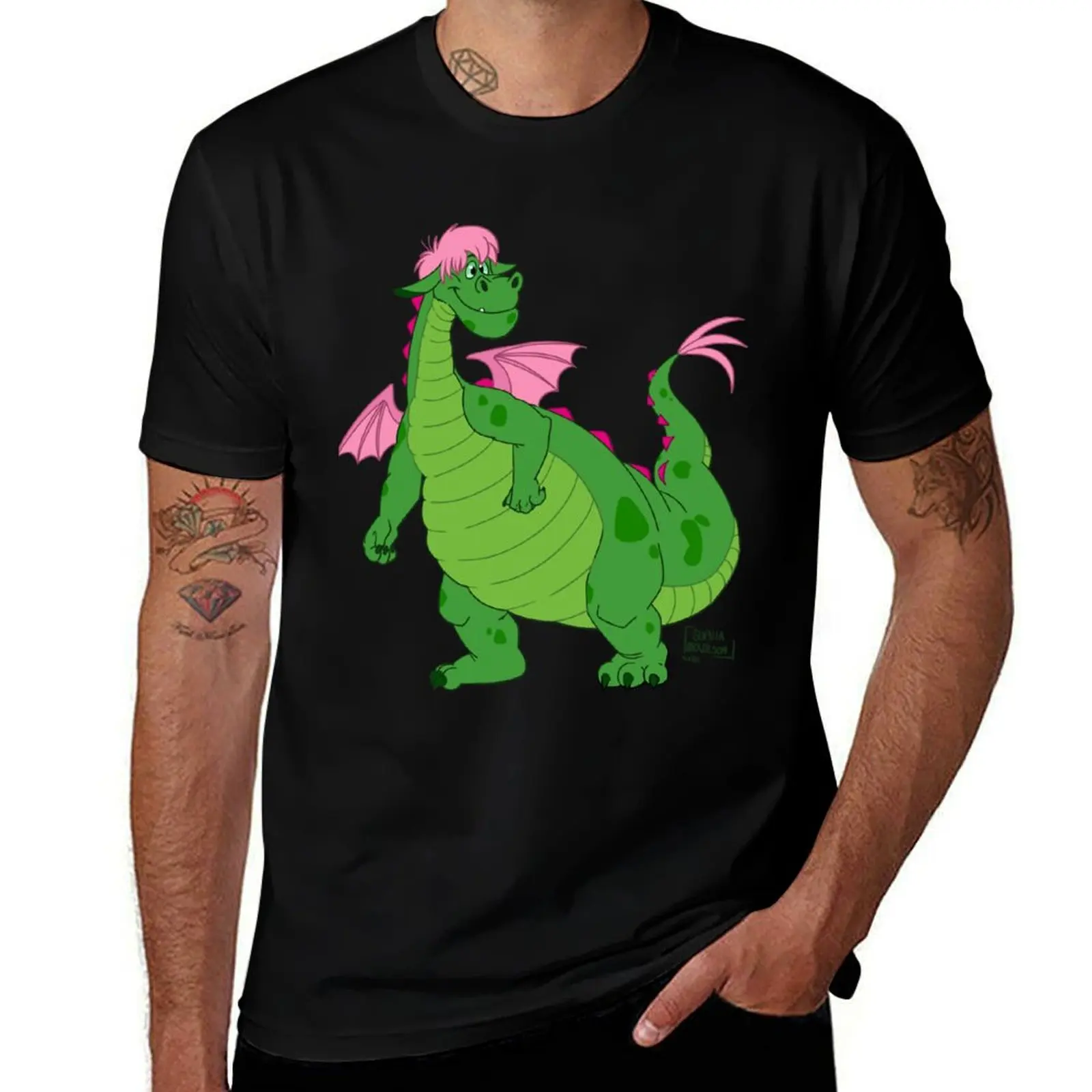 Pete's Dragon Elliot Classic T-Shirt Soft Basic Cotton Short Sleeve Tee T-Shirt
