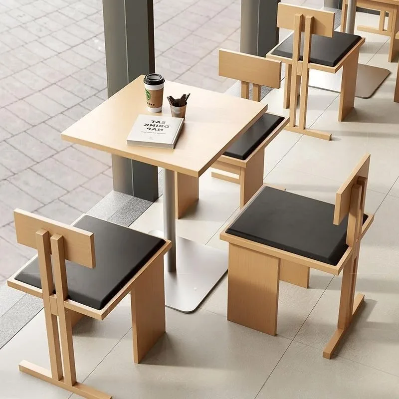 Modern Simple Steel Commercial Restaurant Set for Milk Tea Baking Coffee Shops with Sofas Tables Chairs Ocean-themed Design