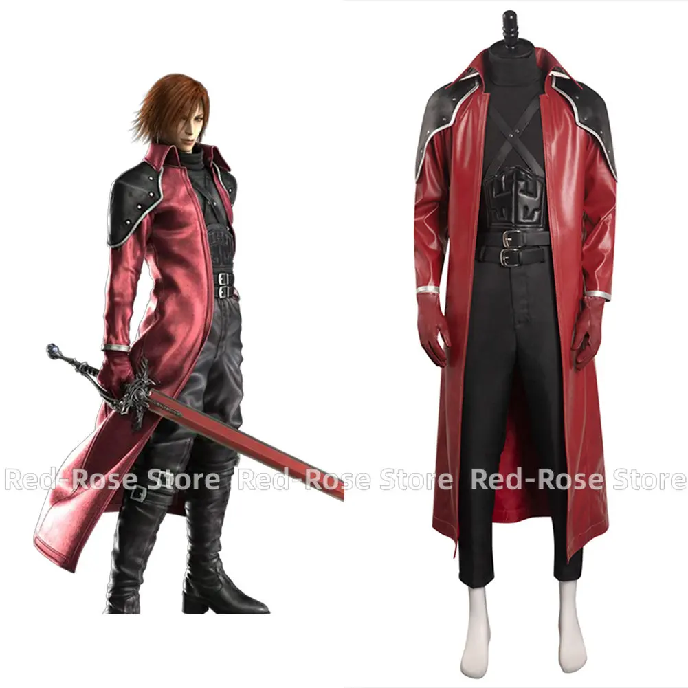 Crisis Core Final Fantasy VII Reunion Genesis Rhapsodos Cosplay Costume Outfits Halloween Carnival Suit