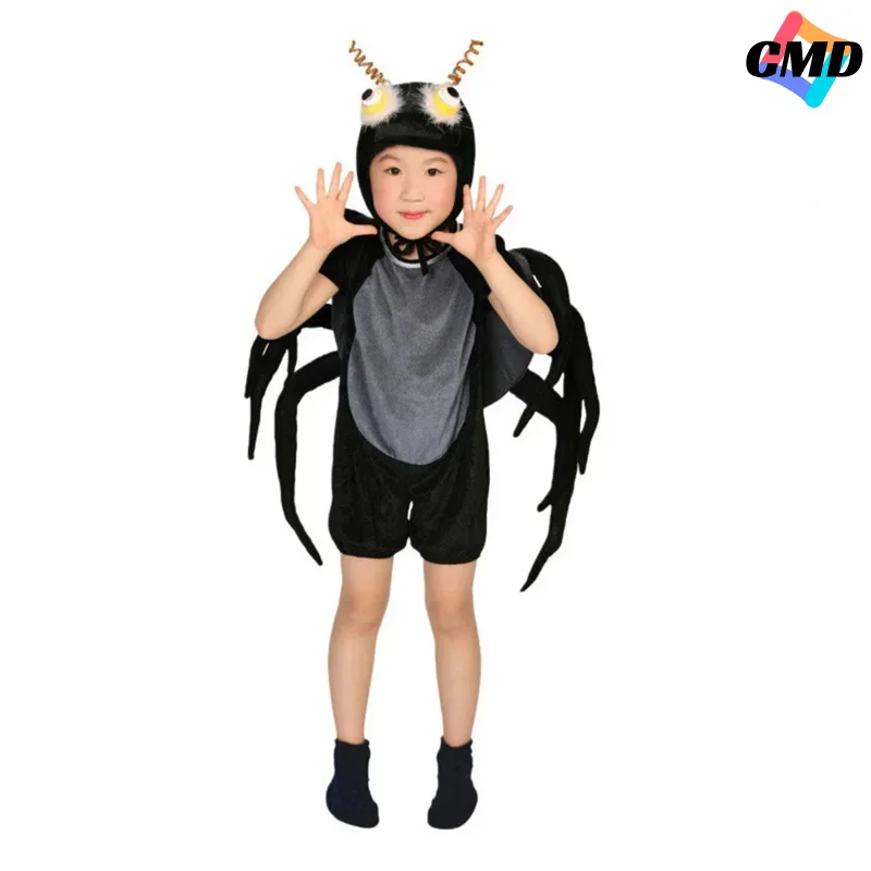 Cos 's Insect Animal Children's Small Black Spider Parent-child Role-playing Costumes