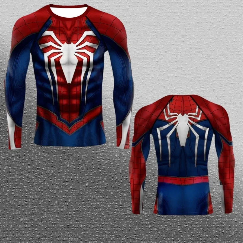 شعبية الأعجوبة خارقة كوس سلسلة أزياء الرياضة اللياقة البدنية الملابس الربيع والخريف طويلة الأكمام تي شيرت الملابس العائلية