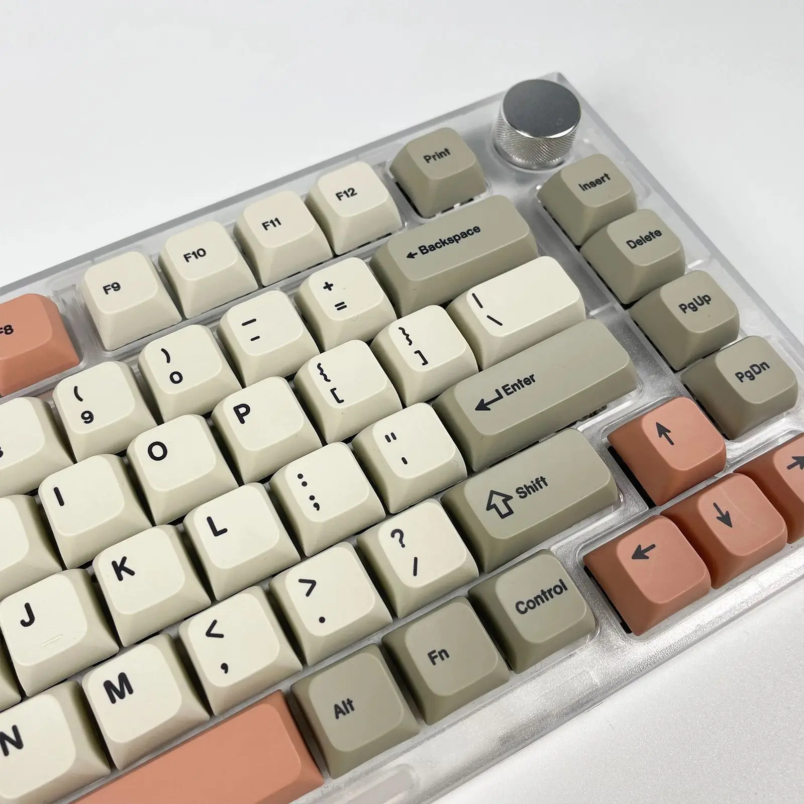 XDA Profile Cream Peach Color Keycaps PBT Dye‑Sub Pink Custom Set for MX Mechanical Keyboard Japanese Russian Korean Keycaps