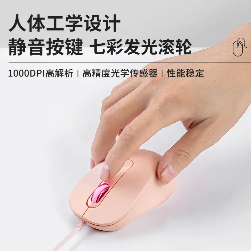 Type-C interface silent wired mouse suitable for iPad Samsung Huawei Lenovo Android Windows Tablet