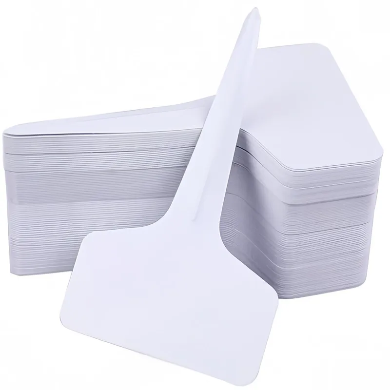 White T-Shape Design White Garden Labels, 53 pcs, Indoor Potted Plants, Easy Insert Into Soil for Outdoor Garden Marking
