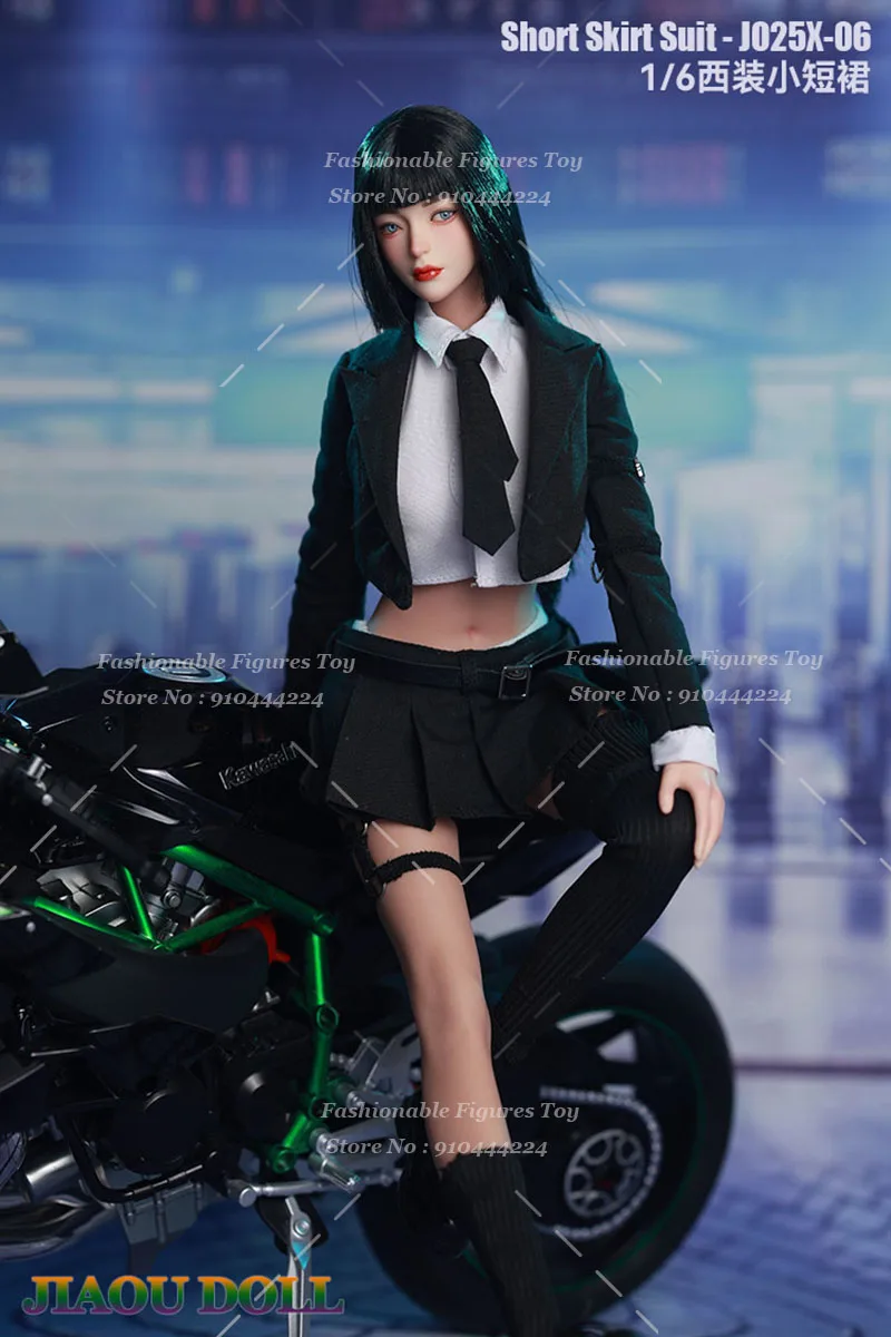 1/6 Women Soldier Cropped Jacket Mini Pleated Skirt Pop Style Idol Outfit Set Fit 12Inch Action Figure Dolls JO25X-06