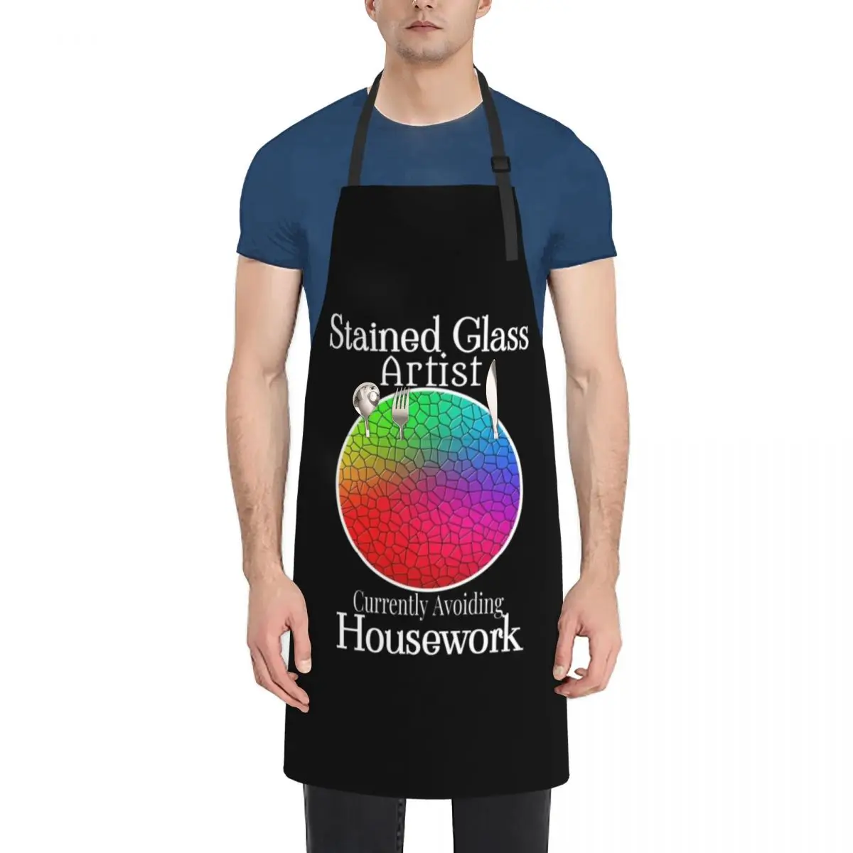 

Stained Glass Artist Avoiding Housework Apron Things For Home And Kitchen kitchen clothes esthetician Apron