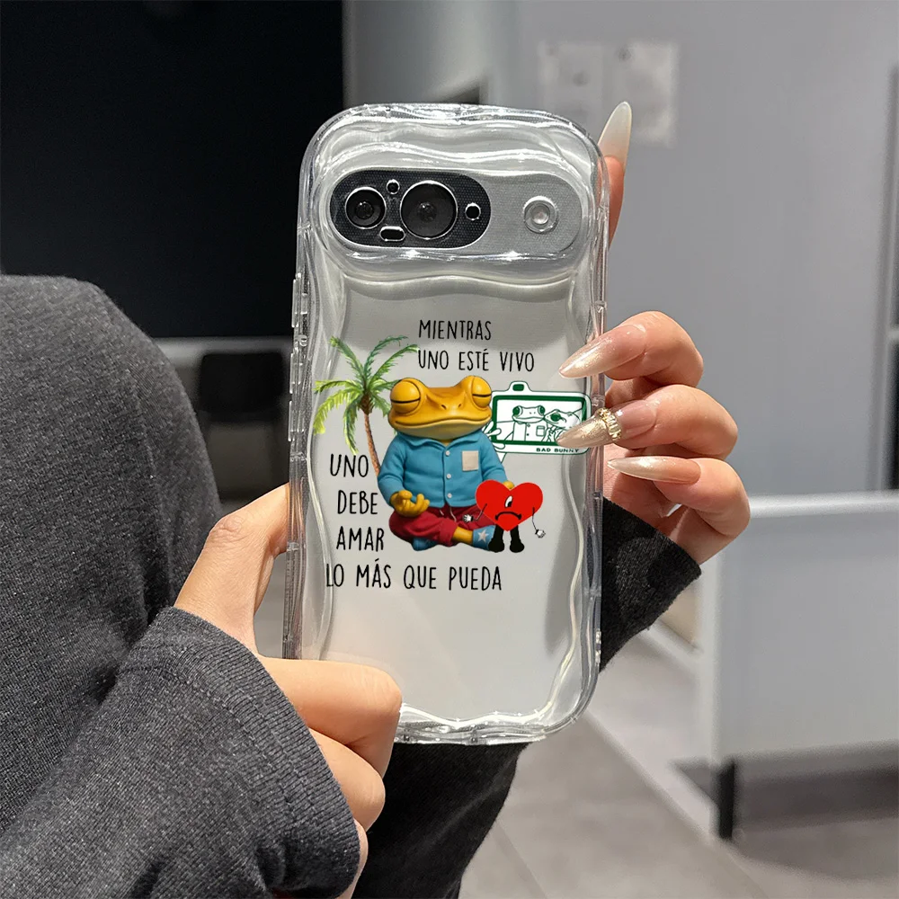 B-bad B-bunny singer 3D Wave Soft TPU Phone Case For Google Pixel 7 8 9 10 Pro XL 5G Soft TPU Back Cover