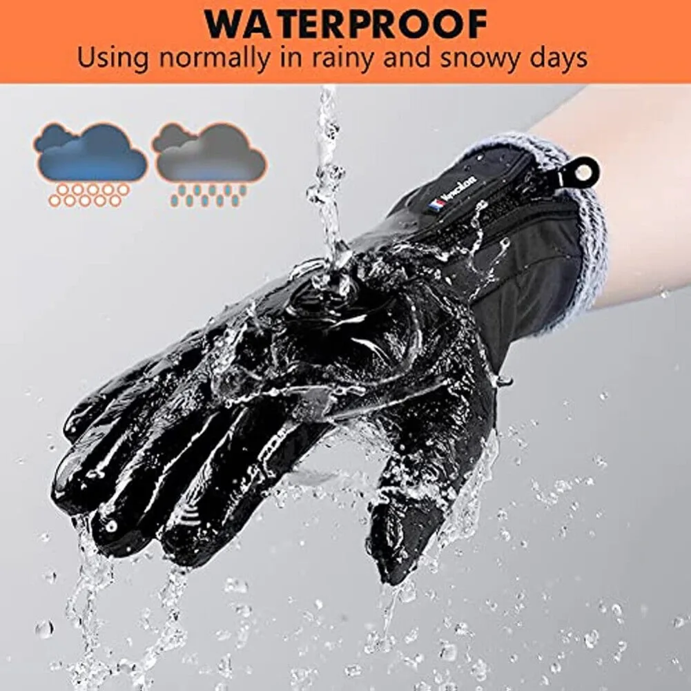 Winter Warm Gloves for Men Women Touch Screen Gloves Waterproof Windproof Non-Slip Driving Running Cycling Skiing Thermal Gloves