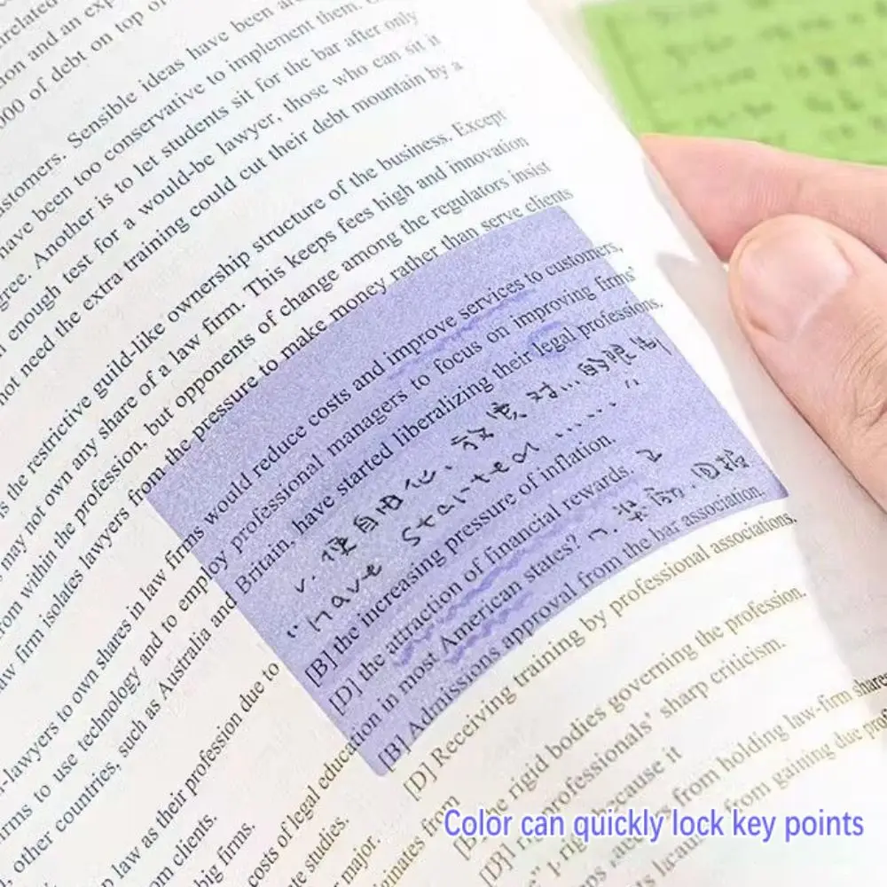 126 ورقة شفافة لؤلؤة بيرليسسينت علامات التبويب لزجة القرطاسية الجمالية ملاحظات لاصقة قابلة للكتابة مرة أخرى لاصق كامل فارغة