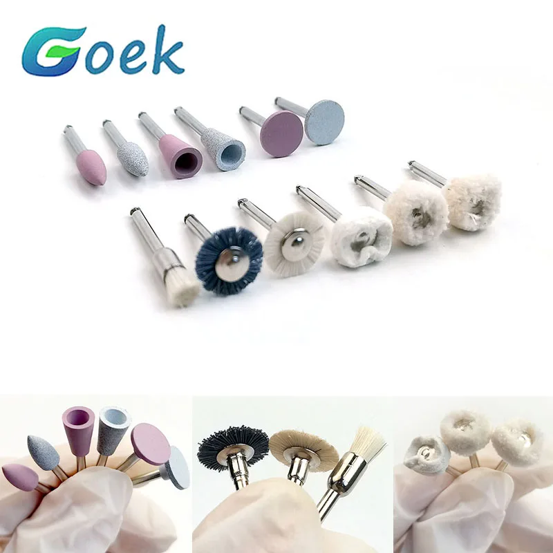 

12pcs/Set Dental Polishing Brushes Silicon Polisher for Ceramics Nature Teeth Composite Dentistry Tools Lab Accessories