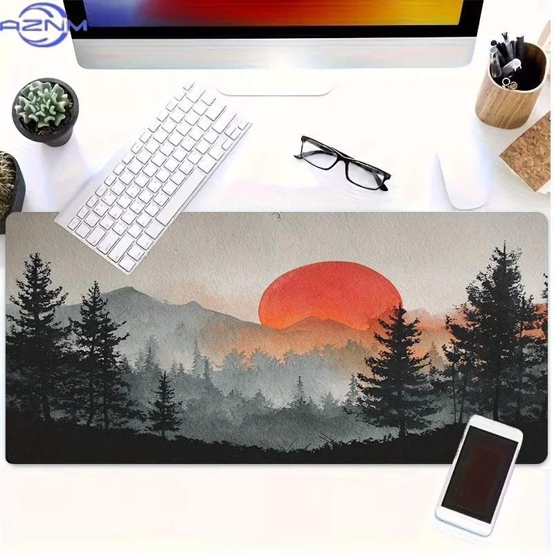 Sunset Landscape Rubber Mouse Pad, Multiple Specifications Available, Ideal for Programmers & Gamers, Perfect as Valentine's Day