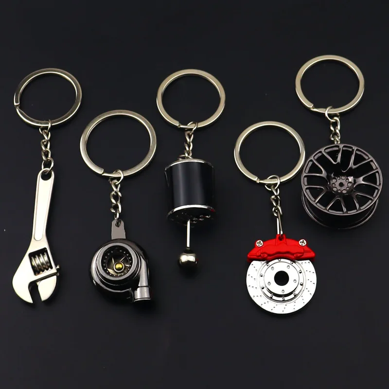 Tuning Keychain Car Modification Cylinder Head Engine Gasket Model Keychain Key Ring DIY Key Chain For F1 Racing Fans Gifts 1Pcs