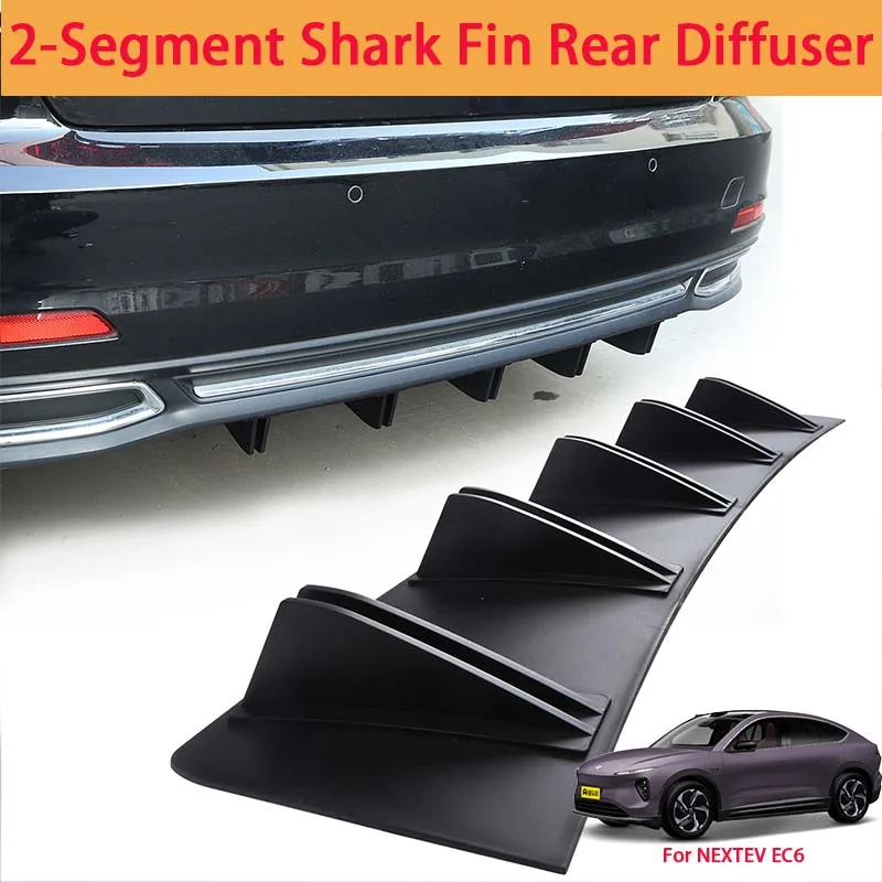 For NEXTEV EC6 Shark Fin Rear Diffuser Split Chassis Spoiler Auto Aerodynamic Parts Aerodynamic Modification