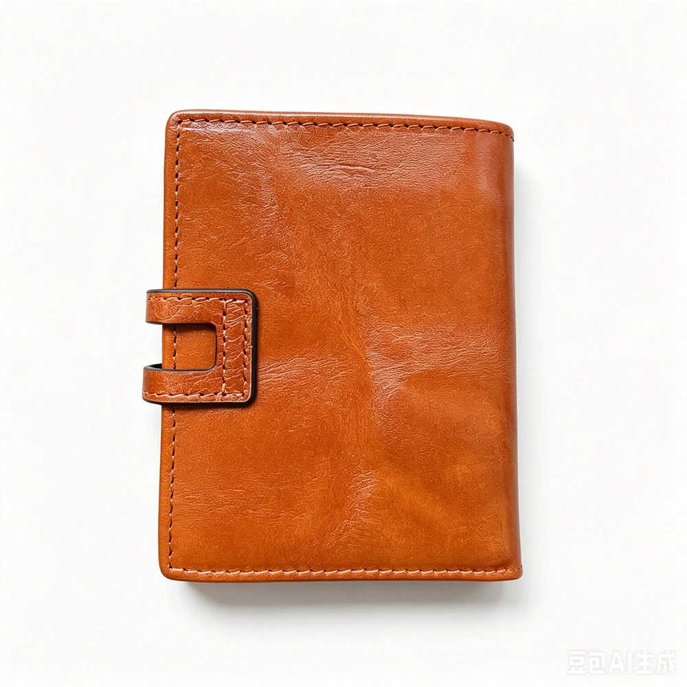 Vintage Vegetable Tanned Genuine Cow Leather Short Wallet Men Women Fashion Purse Money Clip with Multiple Card Holders