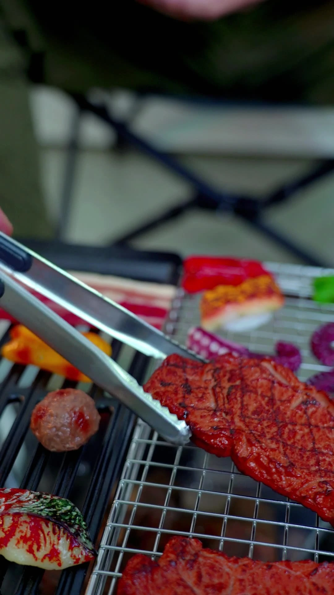 

CAMPINGMOON SJ10 Thick 304 Stainless Steel Barbecue Clip Anti scald Korean Food Bread Barbecue Clip