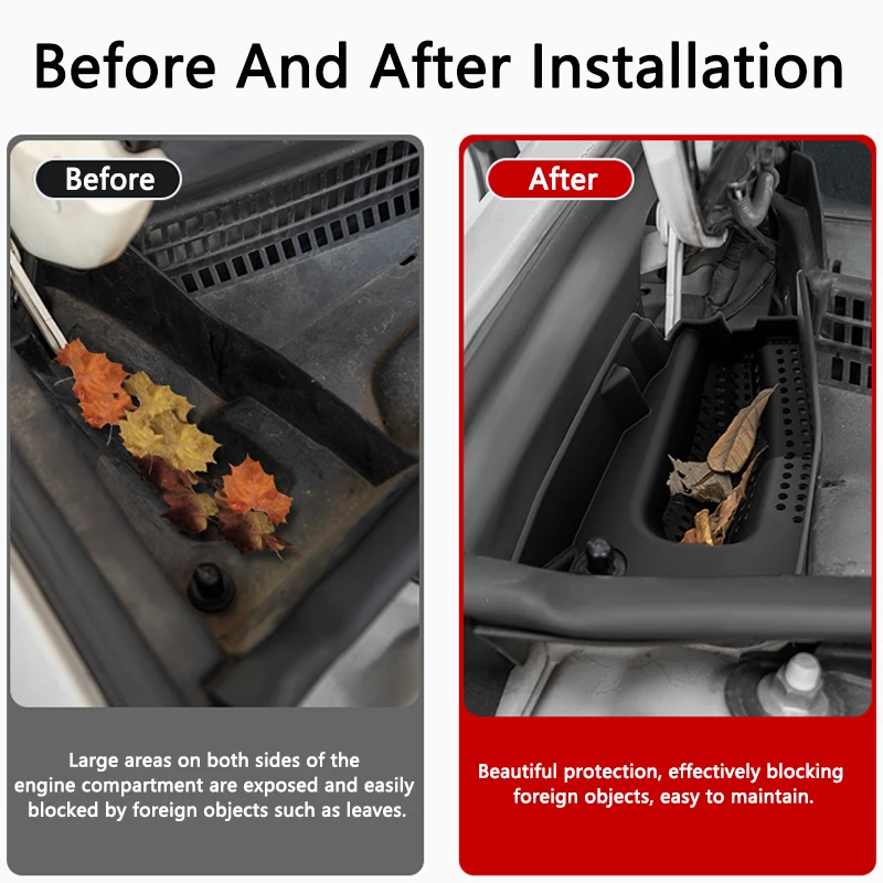 

QHCP Car Car Engine Filter Cover Trim Protective Engine Compartment Filter Anti-blocking For Lexus ES 18-25 Interior Accessories