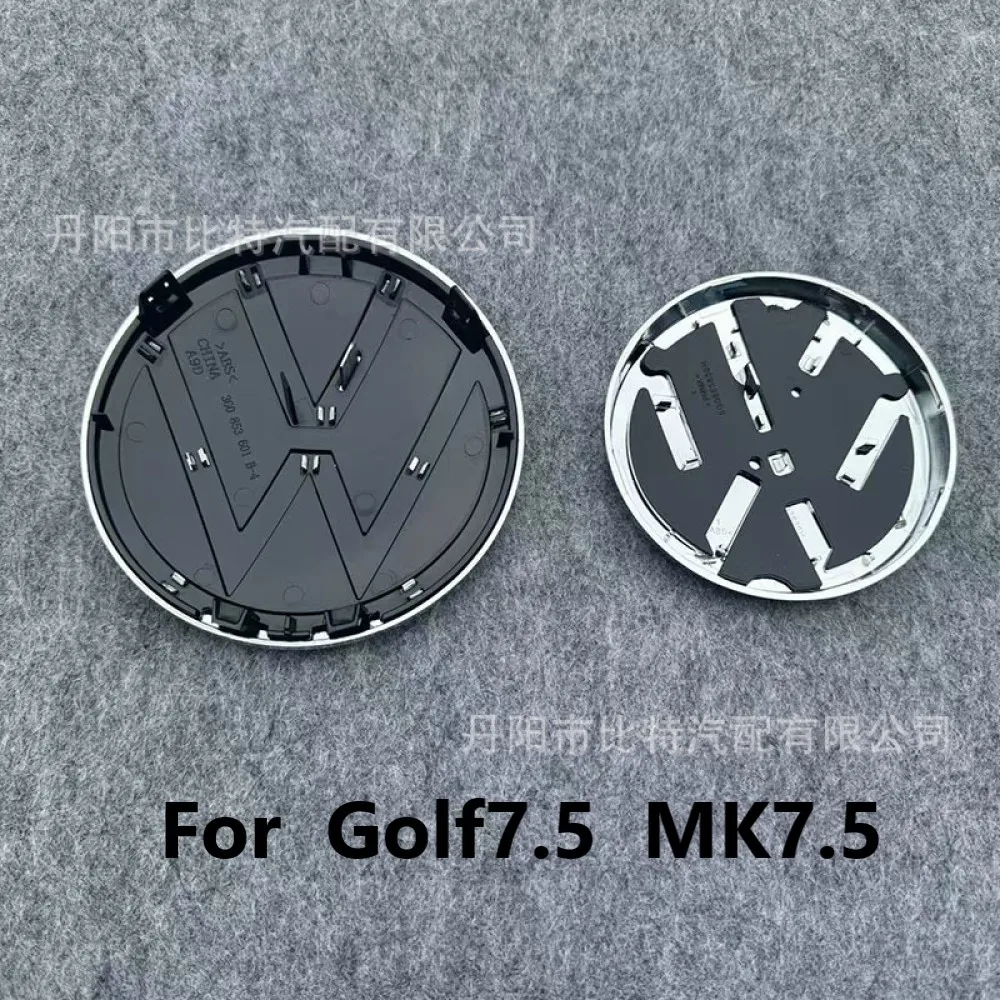 

No Acc 2pcs Replacement Style for VW Golf 7.5 MK7.5 2018 2019 2020 Car Front Bonnet Grille Rear Trunk Emblem Logo Badge Sticker