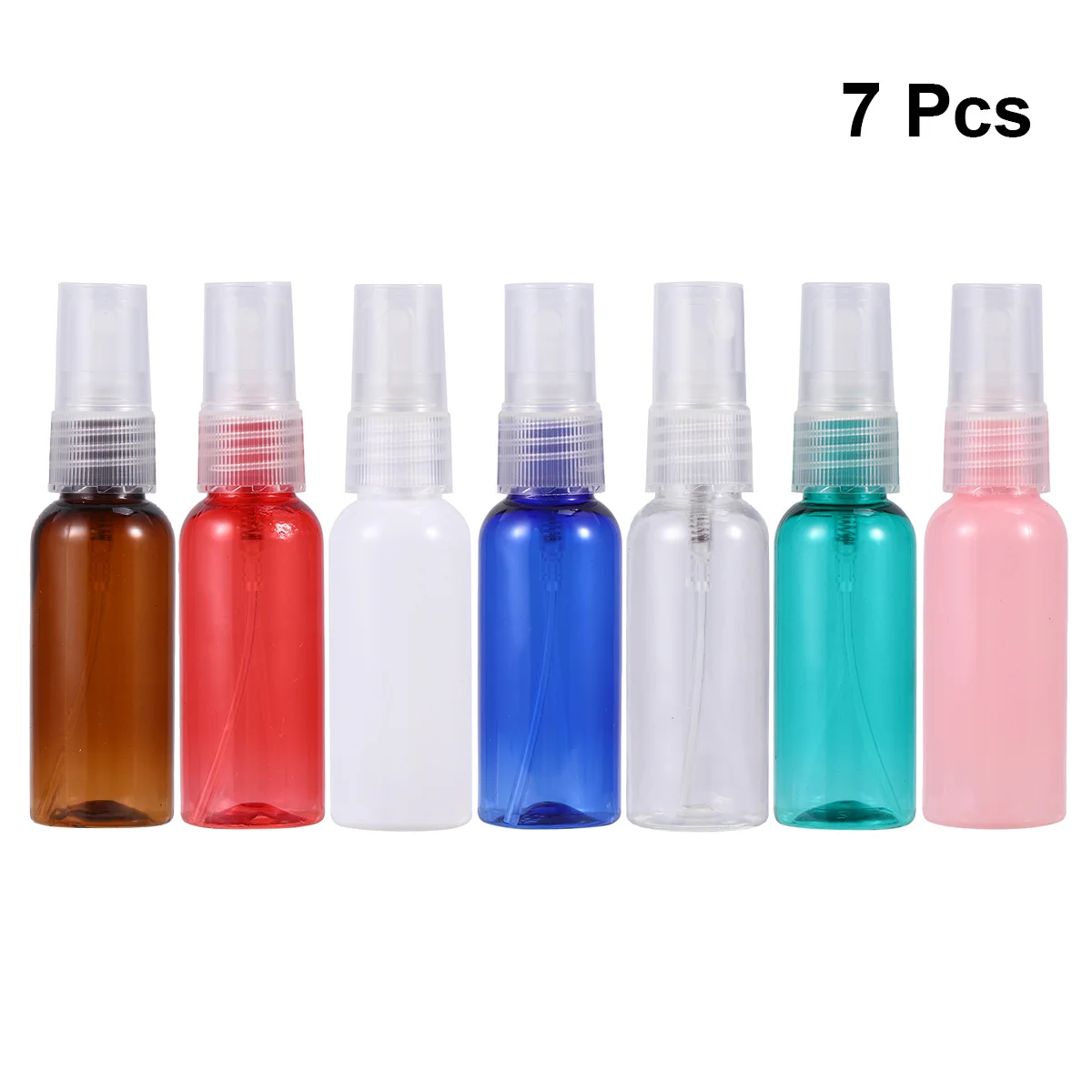 

7Pcs Travel Size Perfume Press Pump Bottle 30ml Nozzle Durable Lightweight Refillable Spray Bottles for Toiletries