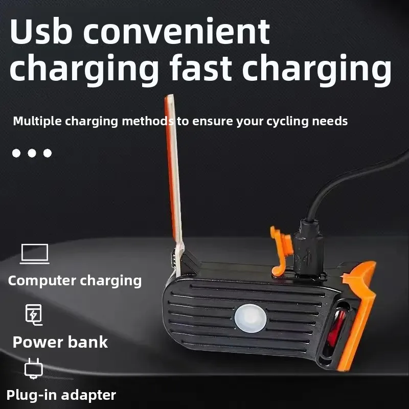 

Dual USB Bike Tail Lights - Flow-Type LED Warning Rear Light with Strap for Night Riding