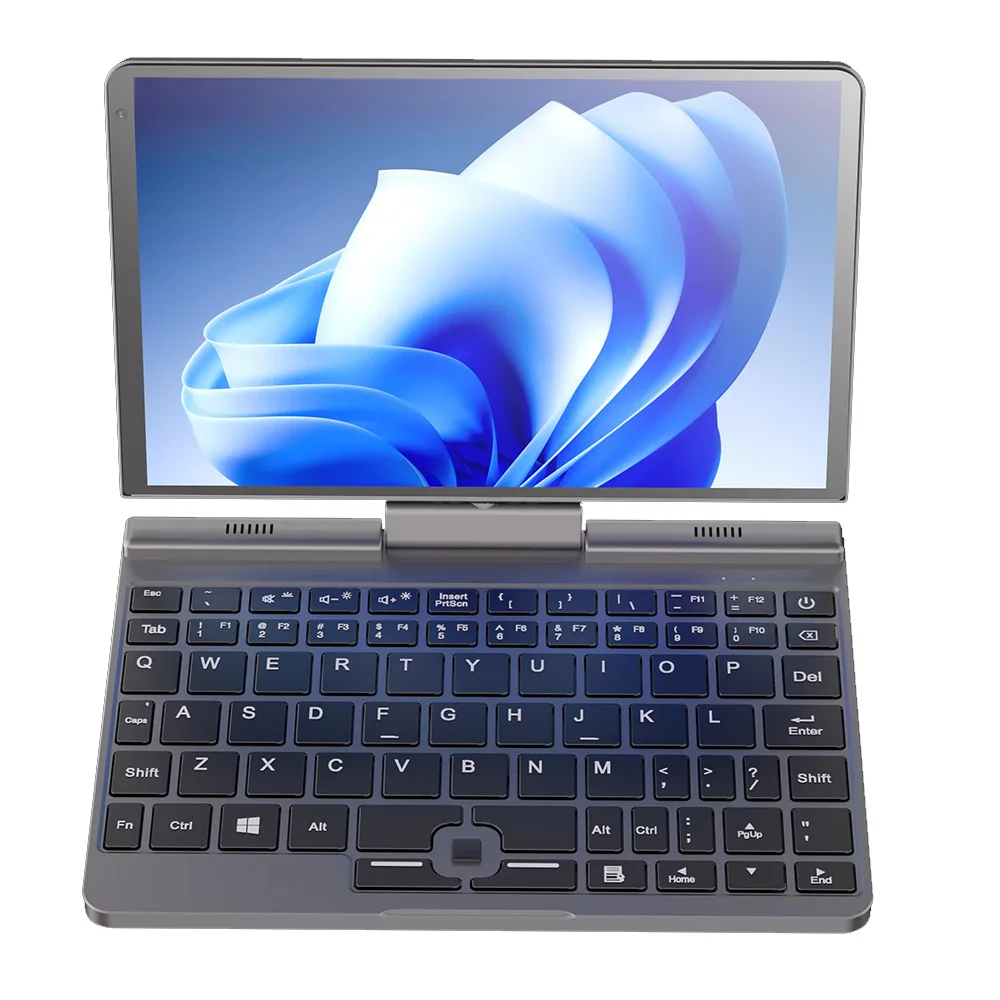 P8 12th Gen Mini Laptop Intel N150 Core 8 Inch LPDDR5 12GB 1TB 4800MHz Windows 11 Pro AX WiFi 6 BT5.2 RJ45 LAN Flip 180 Laptop