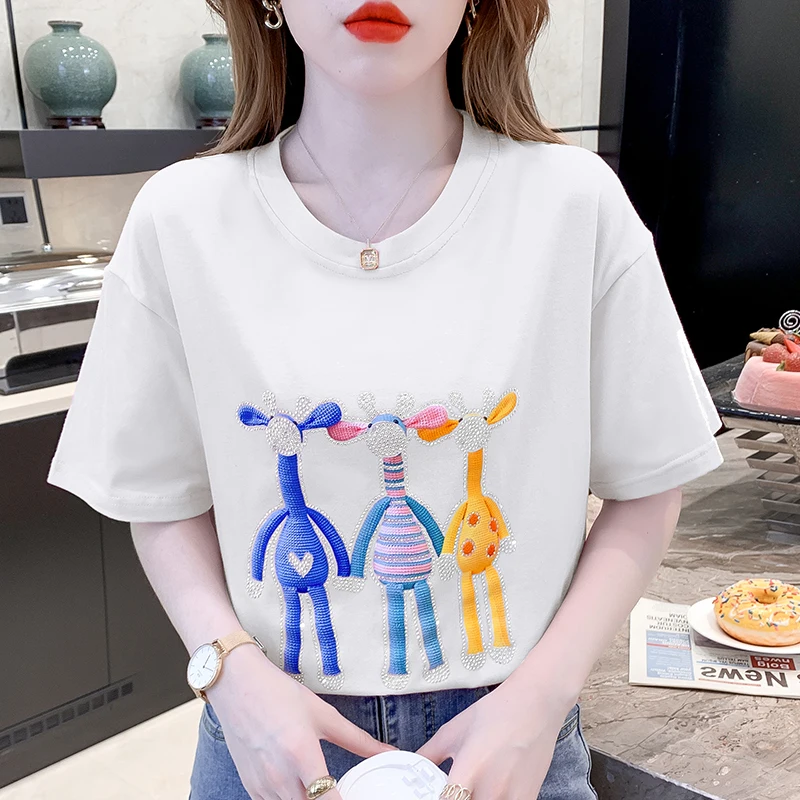 

2023 spring summer new fashion casual woman t-shirt lady beautiful nice women Tops female Cheap wholesale dropshipping BPy1337