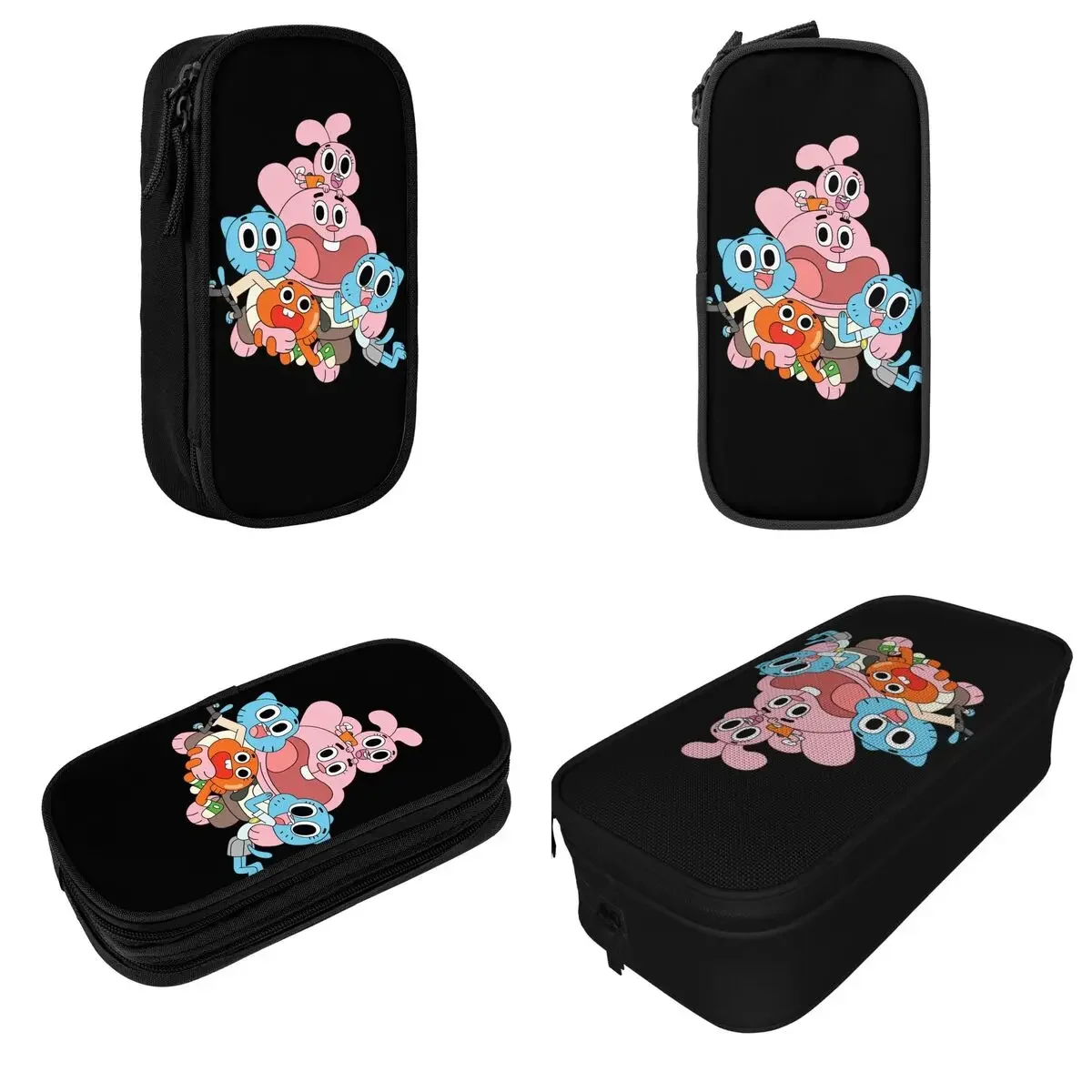 

Gumball Cartoon Pencil Cases Fun Video Game Pen Holder Bag Girl Boy Large Storage School Supplies Zipper Pencil Box
