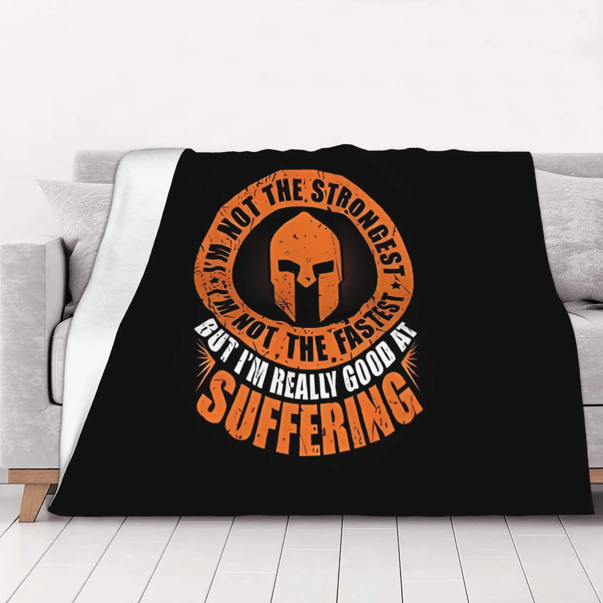 1PC Really Good At Suffering Spartan home room decorations Winter Blankets for Adults Bedding Home Interior Sofa Knee