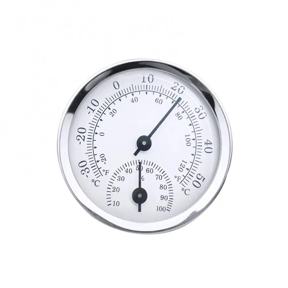 Thermometer Mini 58mm Round Wall Hanging Analog Hygrometer Temperature Humidity Meter Suitable for sauna room accessories