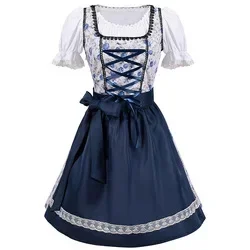 

Traditional Bavarian Oktoberfest Beer Girl Maid Costume Dirndl Waitress Dress