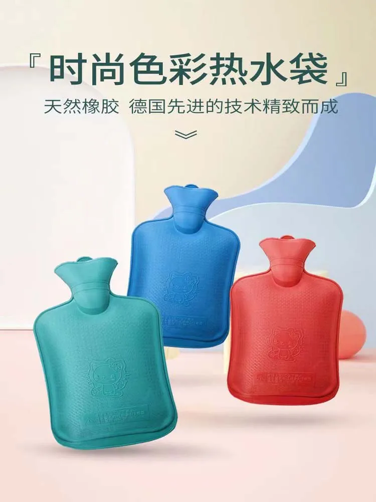 1PC 500ml Water Injection Rubber Hot Water Bottle Thick Hot Water Bottle Winter Warm Water Bag Hand Feet Warmer Water Bottle