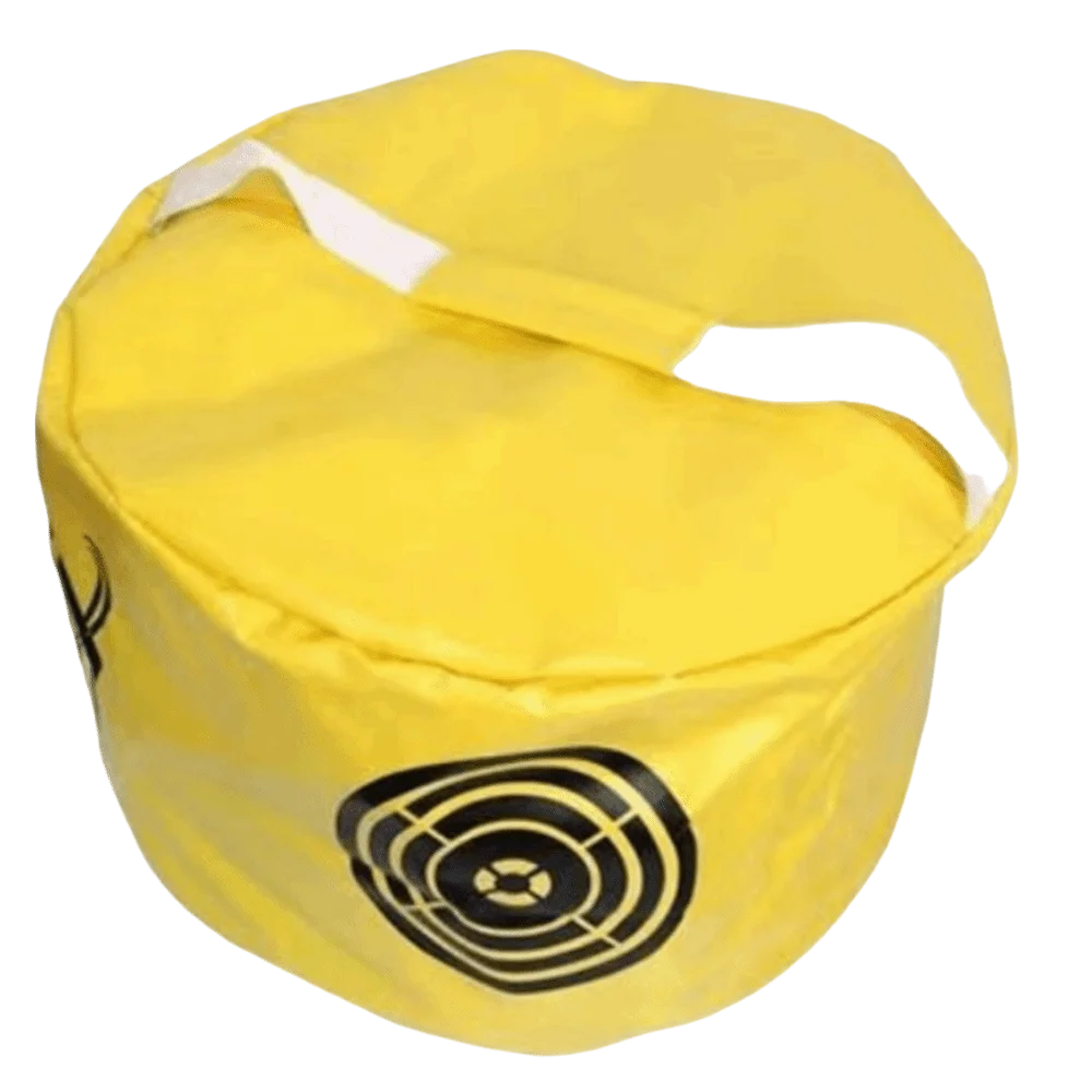 PVC Material Golf Impact Smash Bag Yellow Color Target Printed Surface Golf Swing Training Bag Hand Carry Strap