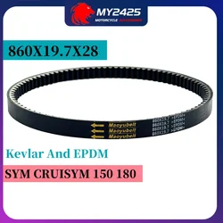 Kevlar 860X19.7X28 Motorcycle Parts For SYM Symphony S125 SR125 125i Cruisym 125i ETC 860 19.7 28 Transmission Drive Belt