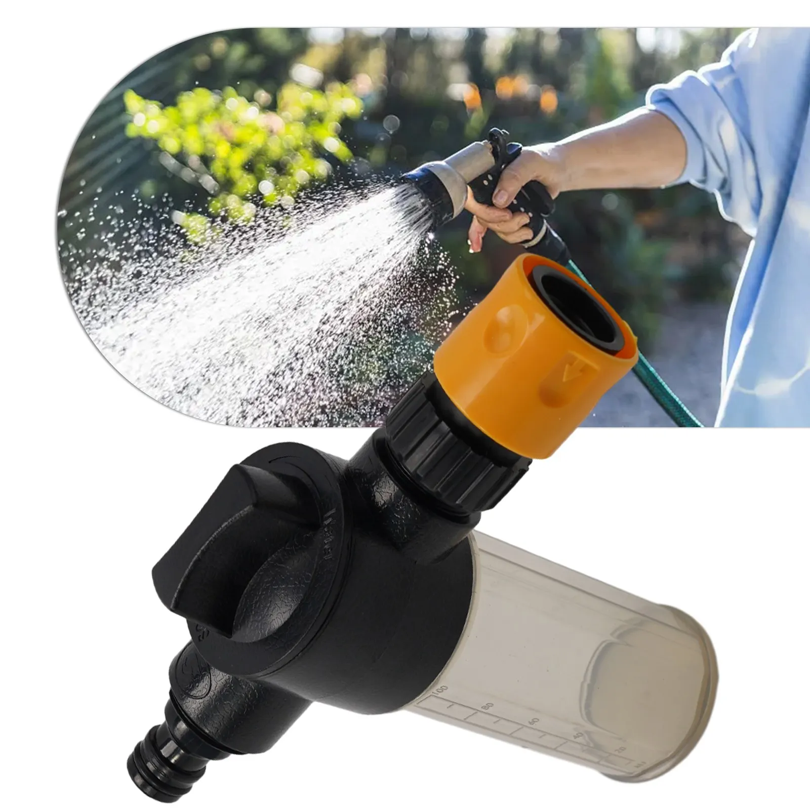 Garden Hose Foam Pot 100ML for Lance-Based Car Wash Systems with Foam Adjustment and Leak-Resistant Connector Design