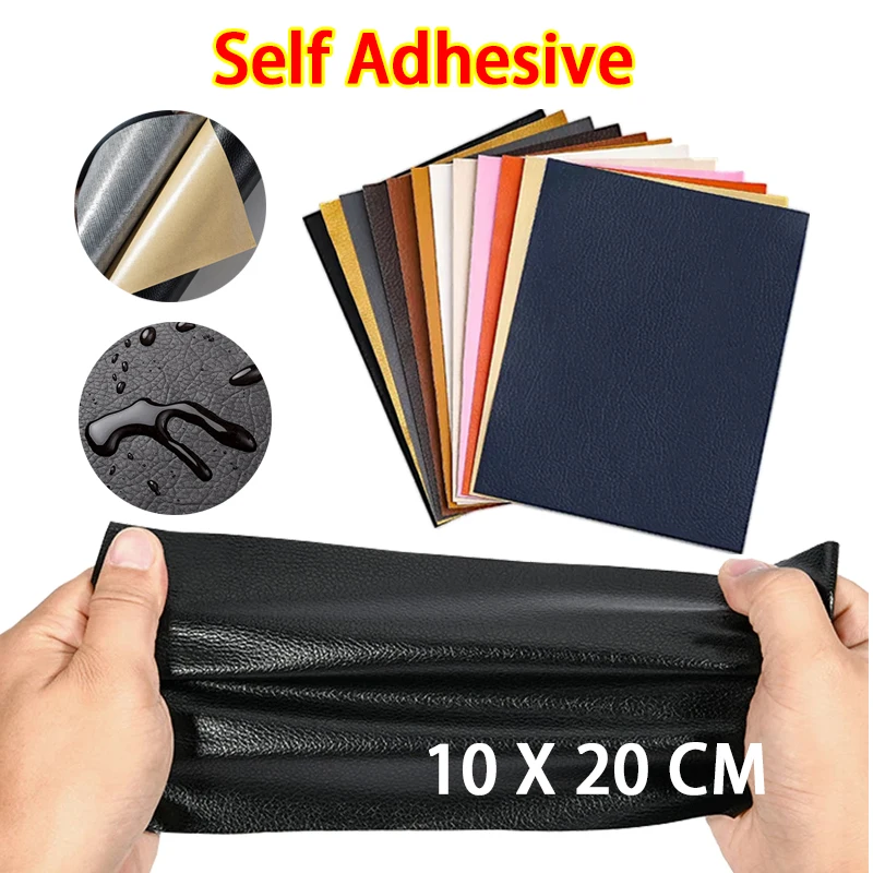 

Self Adhesive PU Leather Patches Diy Stickers Faux Synthetic Fabric for Repair Cuero On Car Sofa Furniture Crafts Leather Cuir