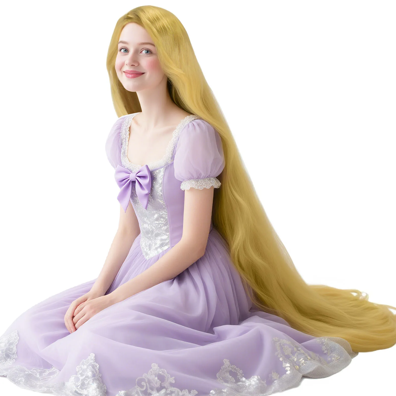 

Синтетический золотой длинный парик для косплея, подходящий для женского парика с персонажами, парики для косплея с анимацией, используемые в выступлениях