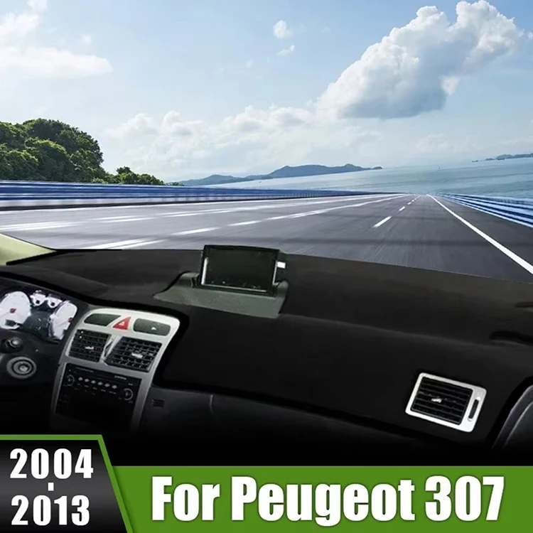 Car Dashboard Cover Pad For 2002---2008 Peugeot 307 ,307SW/CC Sunshade Protector Anti-UV Dash Mats Non-slip Pads Interior Acces