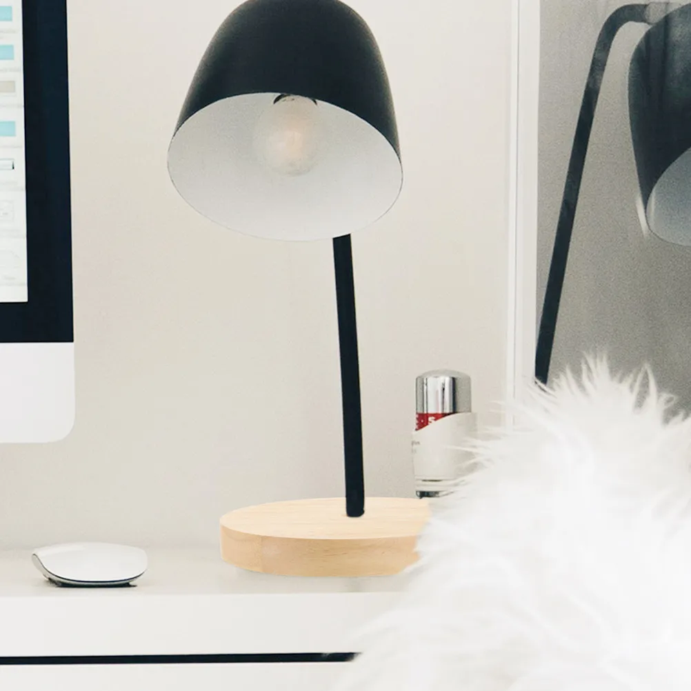 Wooden Table Lamp Base Round Smooth Solid Wood Lamp Stand for Desktop Stability DIY Light Fixture LED Display Base Craft