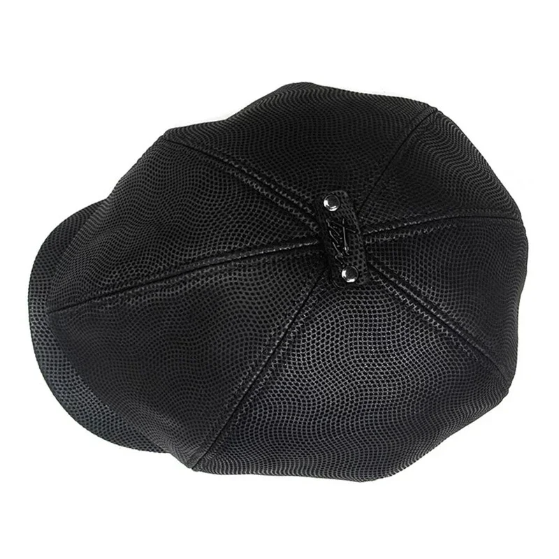 2023 New Genuine Leather Hat Cap belt sheepskin beret Warm winter cotton men padding brand new hunting Cap Duckbill