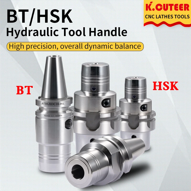 High Precision Dynamic Balance CNC Hydraulic Tool Shank BT30/40/HSK40E/50E/63A-HDC Collet HC12/20 Clip Collet