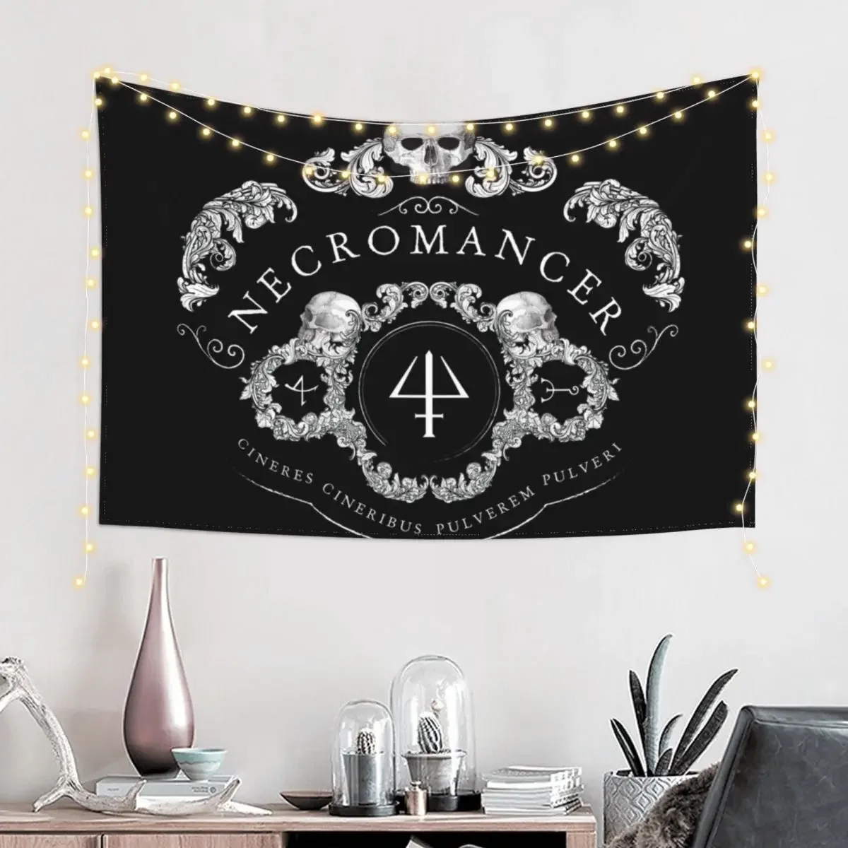 Necromancer Emblem: Ashes to ashes, dust to dust Tapestry Aesthetic Decoration Bedroom Decorations Tapestry