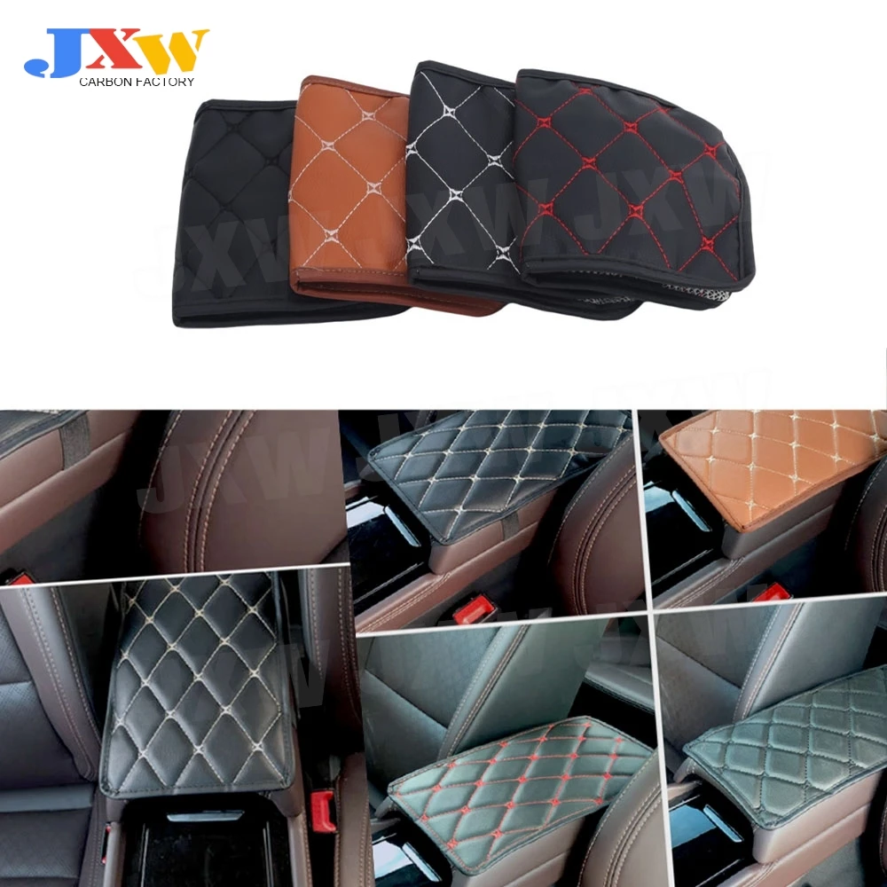 Universal PU Armrest Box Anti-wear Cover Armrest Mat Dust-proof Cushion Automobiles Interior Accessories Leather Car Styling