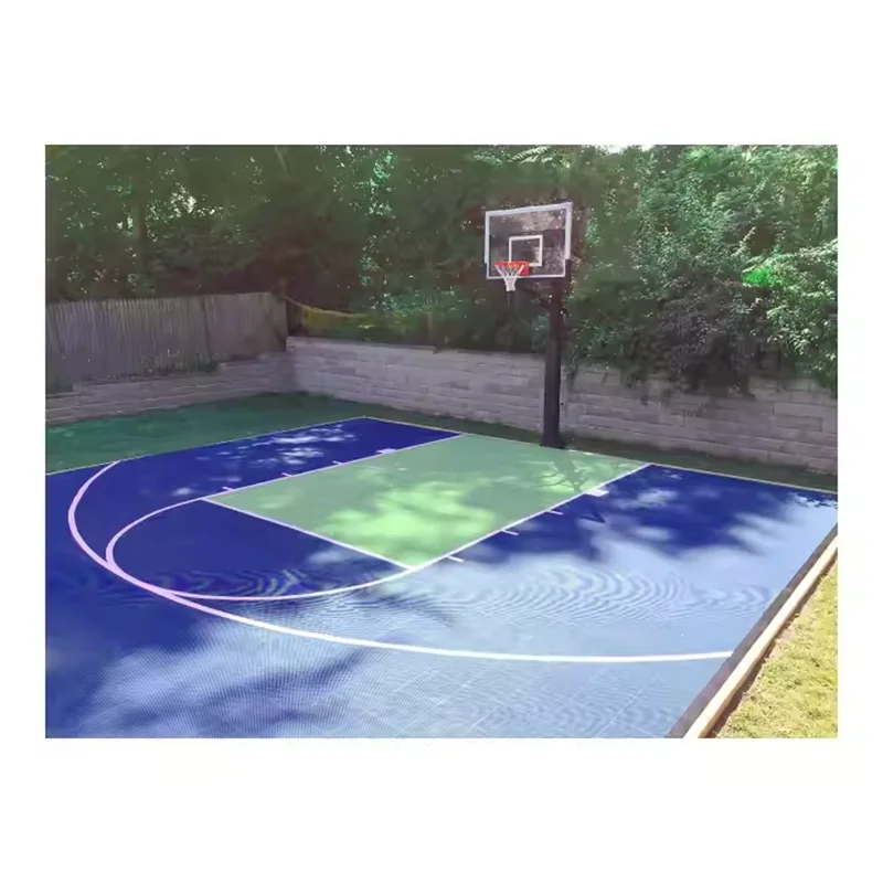 

Half Court Basketball Playground Flooring Sport Court Tiles Backyard Basketball Floor