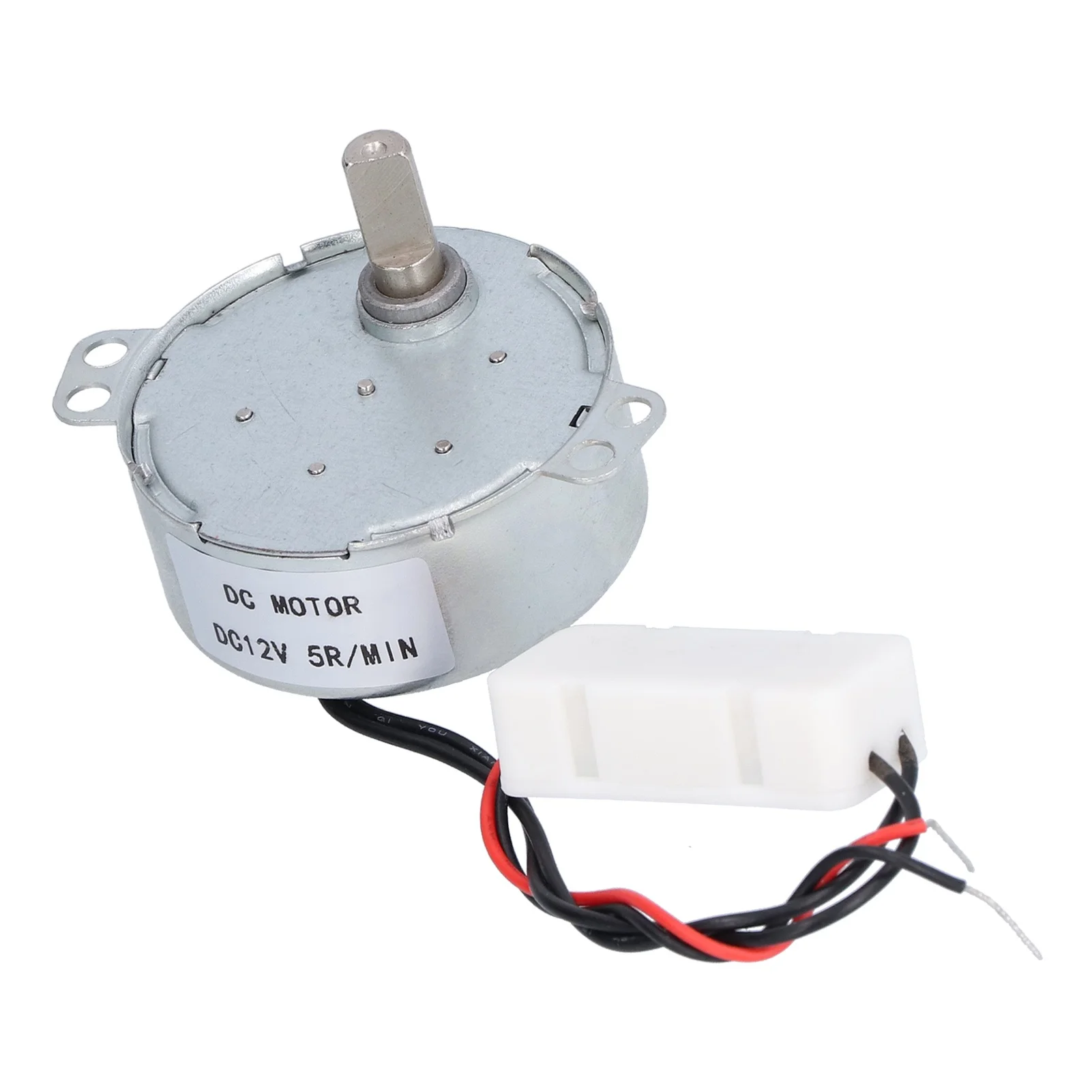 Motor High Torsion CCW/CW Direction Single Flat Shaft Transmission Parts DC12V 5RPM 4W 50TYC