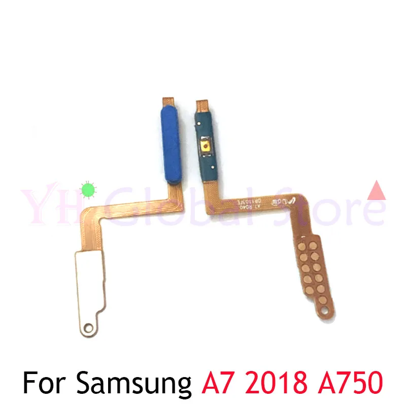 For Samsung Galaxy A7 2018 A750 A750F Power Switch ON OFF Home Button Side Key Flex Cable No Fingerprint Touch ID