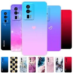 For Redmi K60 Case Redmi K60 Pro Marble Candy Transparent Silicone Soft Phone Case For Xiaomi Redmi K60E Cover Bumper Fashion